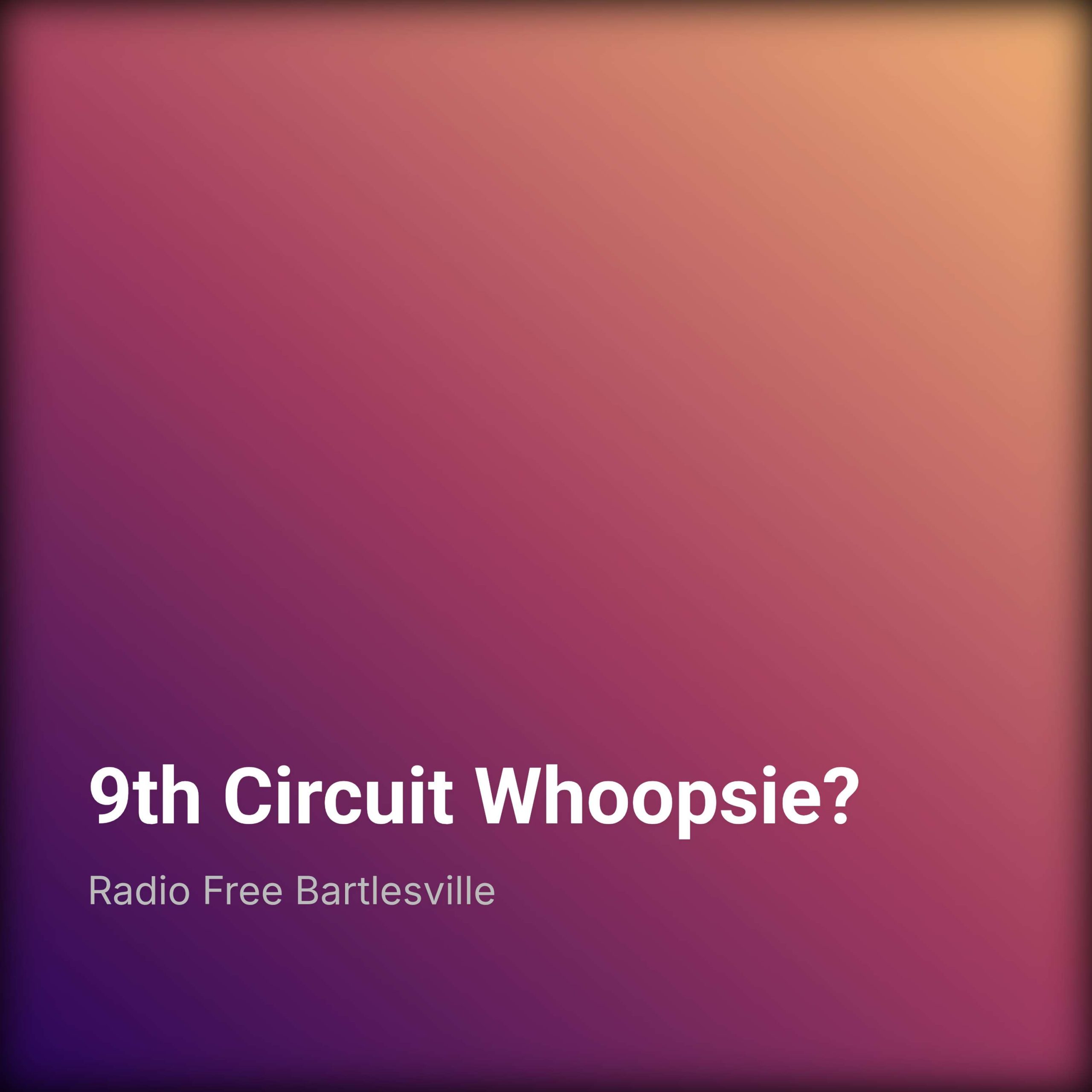 9th Circuit Whoopsie?